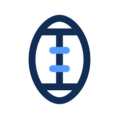 rugby outline color icon