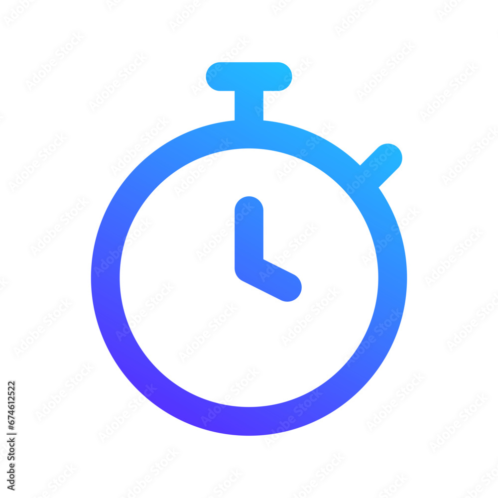 Poster stopwatch gradient icon