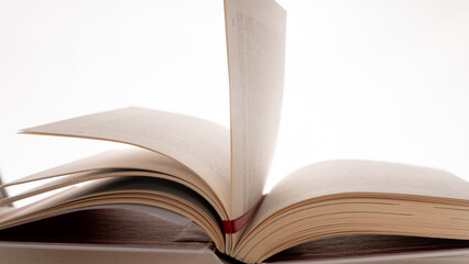 open book on a white background