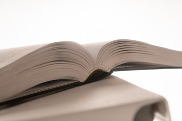 open book on a white background