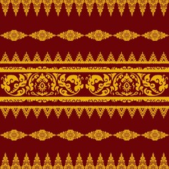 Ethnic vintage retro oriental geometric style seamless pattern. Abstract traditional folk. Ikat tropical texture textile background. Abstract hand drawing.