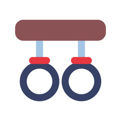 gymnastic rings flat icon