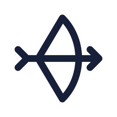 archery flat line icon