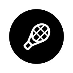 tennis racket line circular icon