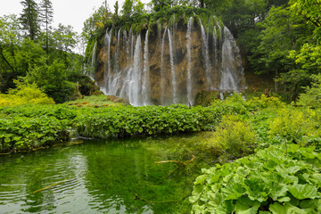 waterfall in plitvice national park