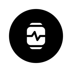 smartwatch glyph circular icon