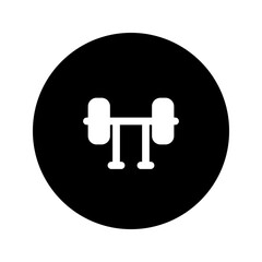 weightlifting glyph circular icon