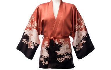 Comfortable Kimono Jacket Isolated On Transparent Background PNG.