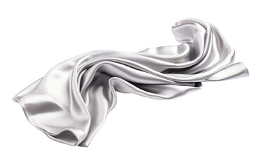 Shinny Metallic Scarf Isolated On Transparent Background PNG..