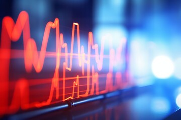 Electrocardiogram displaying a heartbeat
