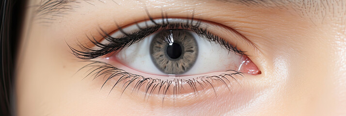 Naklejka premium Close-up Asian Women's eyes
