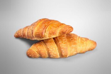 Tasty fresh Croissant bread on desk