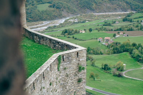 Bardi Castle, stone fortification in the province of Bardi, Italy