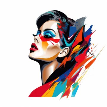 beautiful illustration of a woman's face for the beauty sphere logo