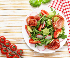 fresh organic natural salad for healthy eating