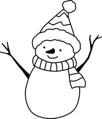 Collection of Christmas cartoons isolated on a white background. Little Santa with gifts and holiday decorations; cute card. Super cute cartoon character, illustration, hand drawn, vector