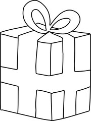 Collection of Christmas cartoons isolated on a white background. Little Santa with gifts and holiday decorations; cute card. Super cute cartoon character, illustration, hand drawn, vector