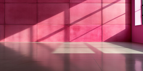 Original background image, pink tones with a play of light and shadow on the wall and floor