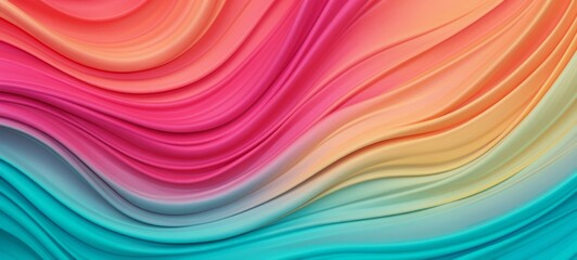 Obraz premium Abstract colorful bold colors rainbow colors and gradients waves texture background panorama banner for web design backdrop illustration
