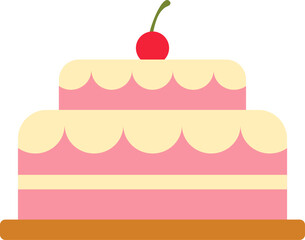 Birthday cake illustration