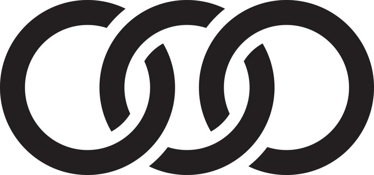 Chain link icon. Connection sign vector illustration. Linked interface design.