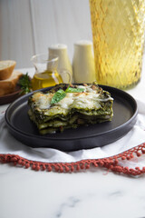 Green pesto lasagna italian peruvian gourmet comfort food