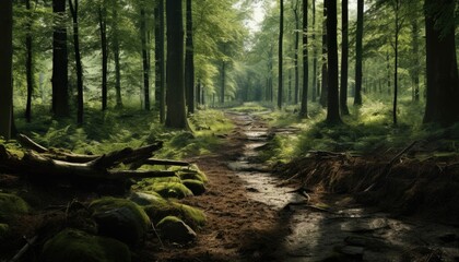 path in the forest - Powered by Adobe