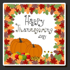 Beautiful illustration on theme of celebrating annual holiday Thanksgiving Day