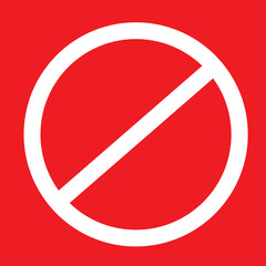 vector stop sign icon. No sign, isolated red warning, vector, eps 10