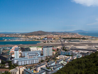 Fototapeta na wymiar Amazing city view from Gibraltar Rock