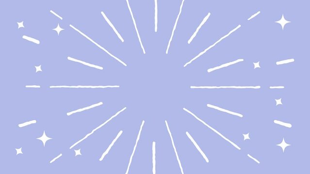 手書き風の線　回転するループアニメーション　
背景は色背景　線は白色