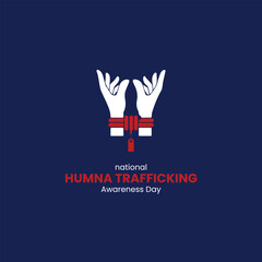 National Human Trafficking Awareness Day. - obrazy, fototapety, plakaty