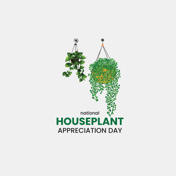 National Houseplant Appreciation Day. Houseplant vector. 