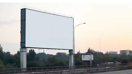 Obraz premium Advertising mock up blank billboard with copy space for your text content public information board billboard blank for outdoor advertising poster