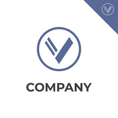V logo for company. Elegant letter V concept logo. V monogram logo. modern letter V logo.