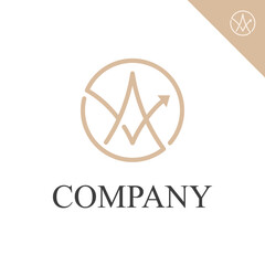 VA or AV logo for company. Elegant letter V and A concept logo. VA monogram logo. modern letter VA logo.