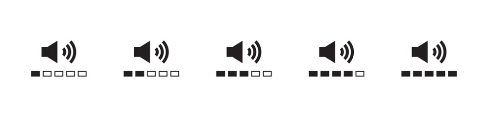 Volume icon set. Vector EPS 10