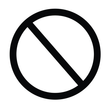 vector stop sign icon. No sign, isolated black warning, vector, eps 10