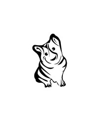 Line art pet dog for your logo design