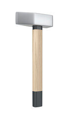 Straight peen hammer on transparent background