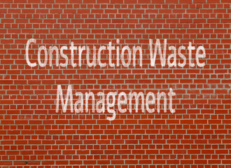 Fototapeta premium Construction Waste Management: Properly disposing of and recycling construction was