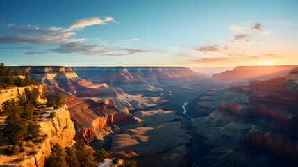 The Grand Canyon at sunrise, Canon RF 16mm f:2.8 STM Lens, hyper realistic photography, style of unsplash and National Geographic. Ai Generated.NO.02