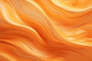 An abstract background with vibrant wavy lines in apricot. Wavy brushstrokes of oil paint texture