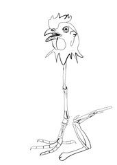 Naga kura. Grafika cyfrowa. © Andrzej