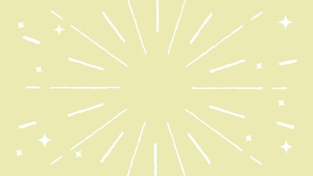 手書き風の線　回転するループアニメーション　
背景は色背景　線は白色