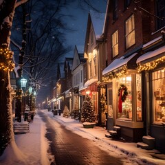 Fototapeta na wymiar Stock image of a snowing winter at Boston, Massachusetts, USA\\r\\n
