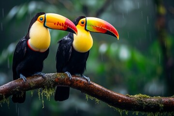 Obraz premium Vibrant Toucans: Captivating Images of Exotic Avian Wonders
