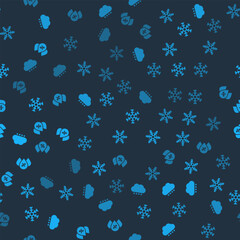 Set Cloud with snow, Snowflake, and Water drop percentage on seamless pattern. Vector