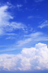 Naklejka na ściany i meble Blue sky background with clouds natural background