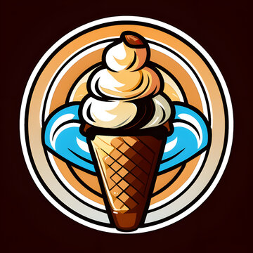 Eis in einer Eiswaffel